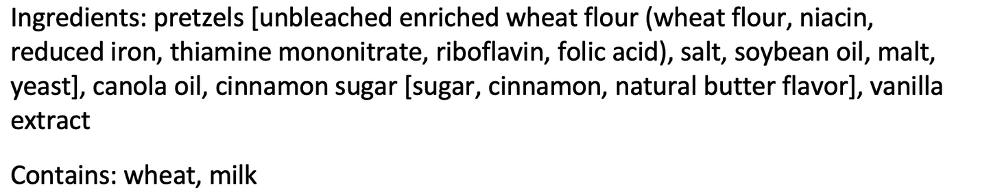 CINNAMON SUGAR Sweet. Salty. The best of both delectable worlds.