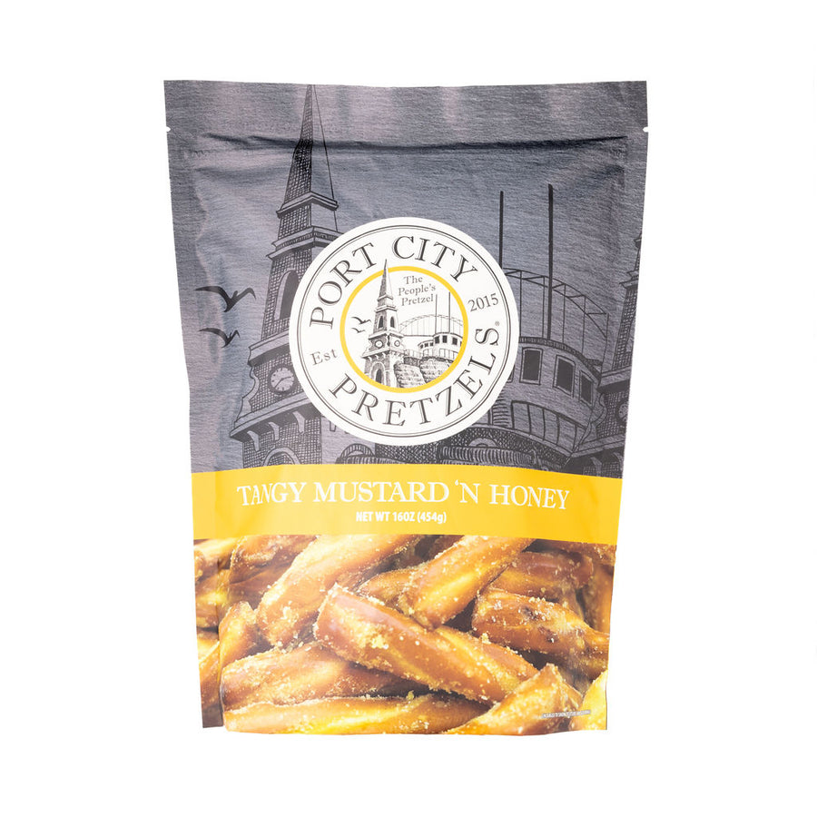 TANGY MUSTARD 'N HONEY Our latest and tangiest bag on the shelf.