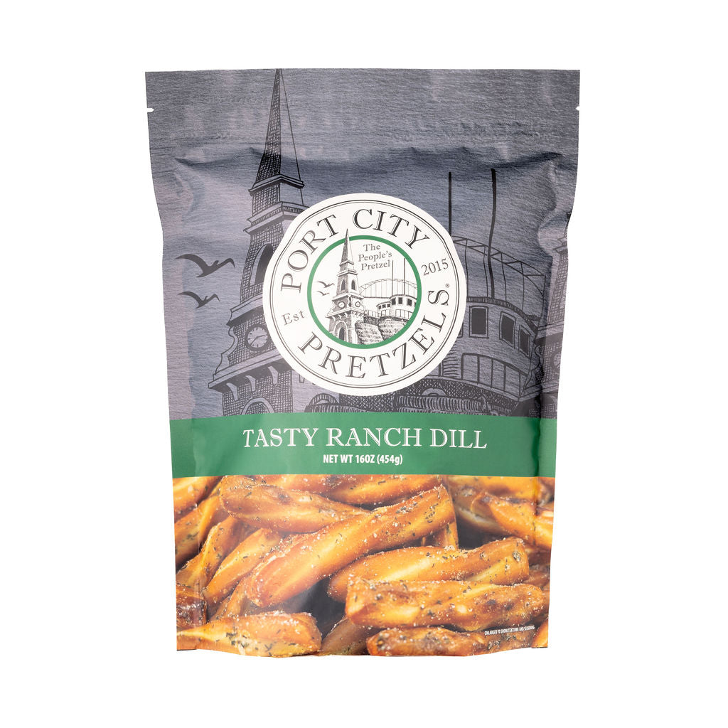 TASTY RANCH DILL Intense and irresistible, this is the original Port City Pretzel.